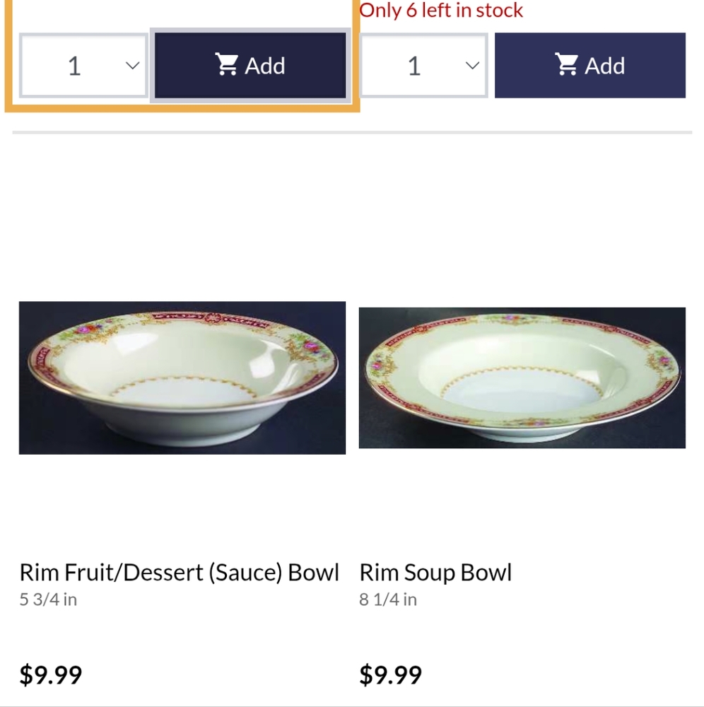 Elegant Floral Dinnerware Set - Cream and Gold - Picture 5 of 7